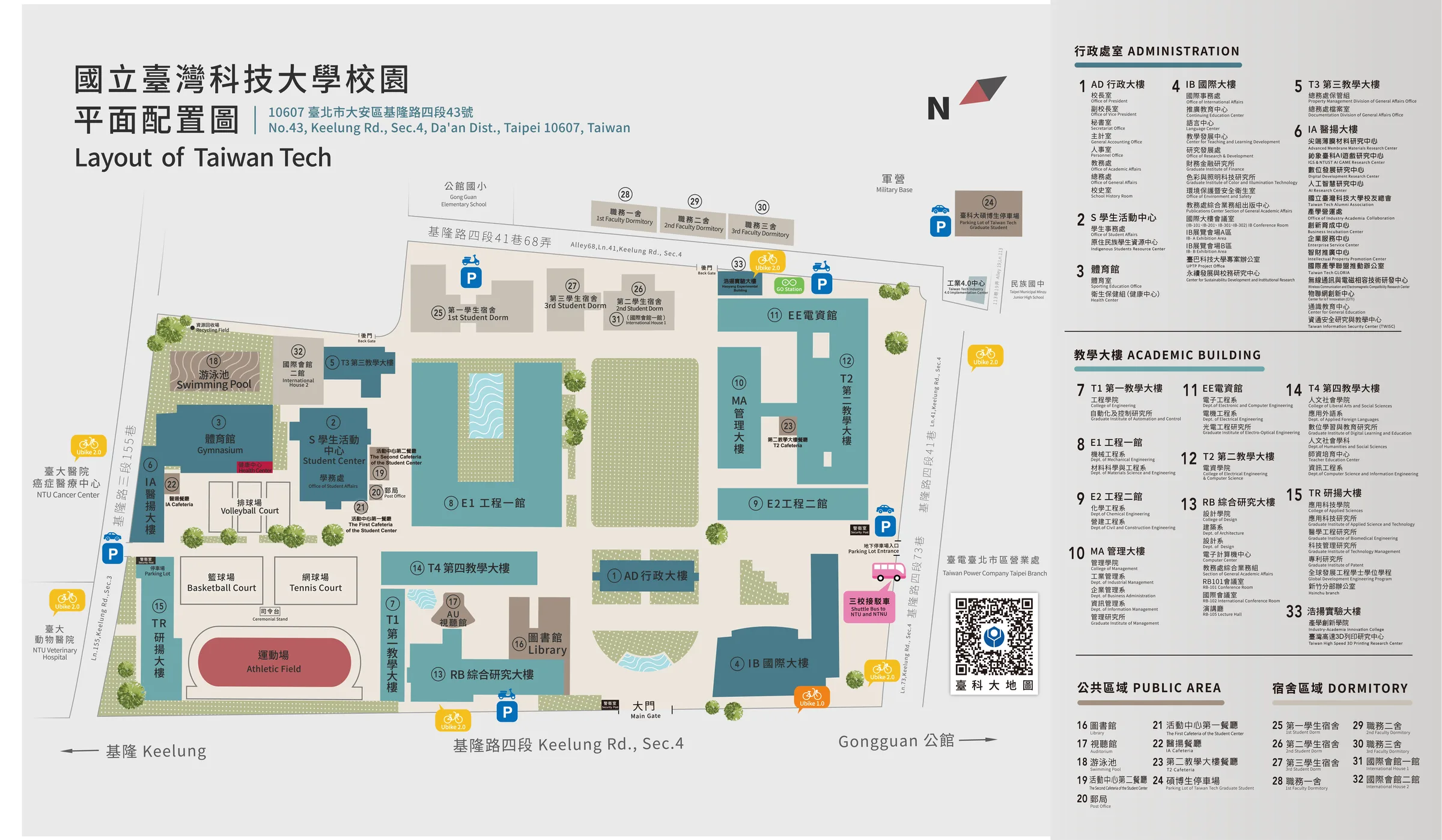 臺科大校園平面配置圖